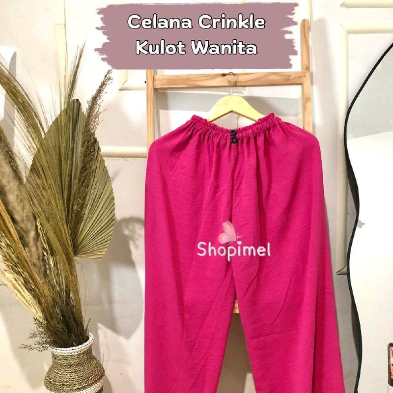 CELANA KULOT WANITA CRINKLE MODEL KANCING DUA MURAH JUMBO 6