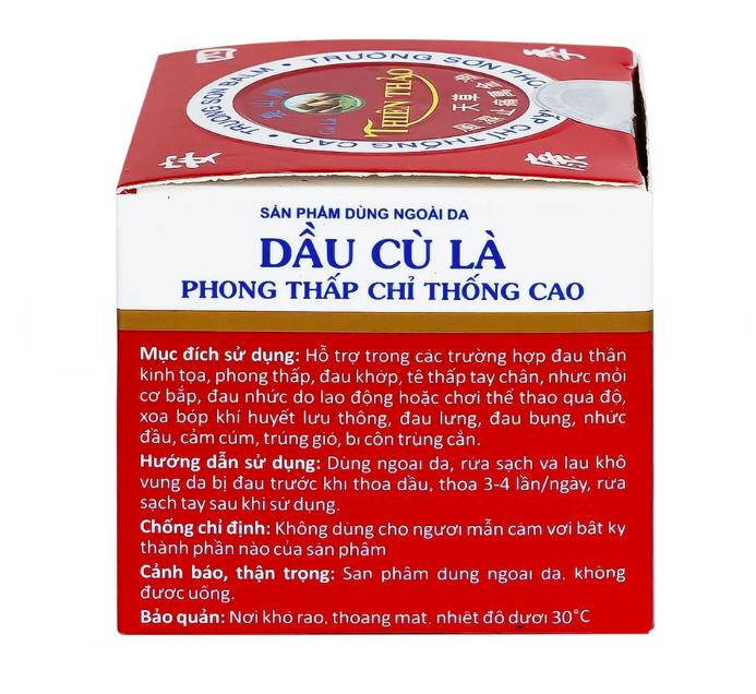 Dầu cù là Thiên Thảo - Giảm đau lưng, mỏi gối, trúng gió, côn trùng đốt (Hộp 30g) 2