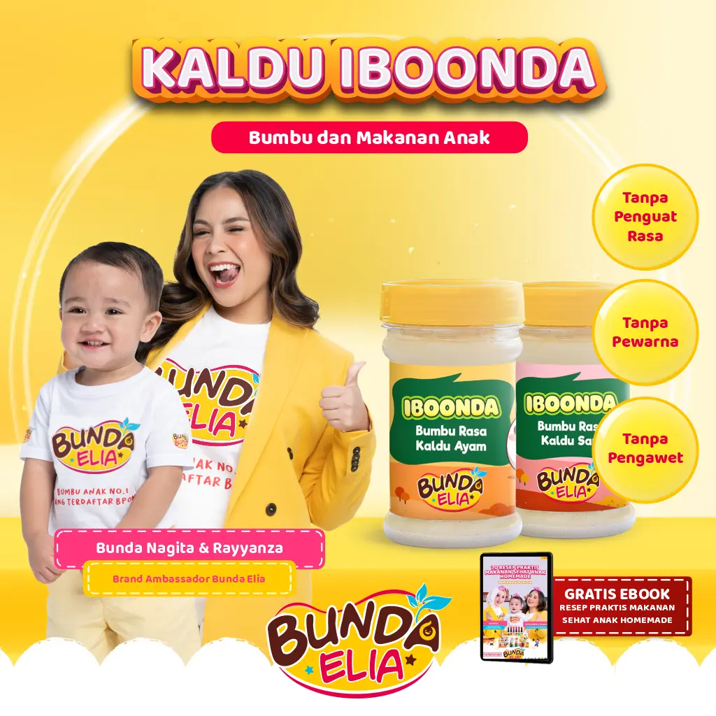 IBOONDA By Bumbu Bunda Elia Kaldu Keluarga dan Anak Tanpa Penguat Rasa Tanpa Pengawet Tanpa Pewarna