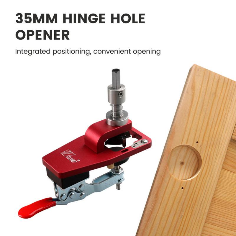 Product Introduction of 35mm Hinge Boring Jig Woodworking Hole Drilling Guide Locator with Fixture Aluminum Alloy Hole Opener Template Tools 26