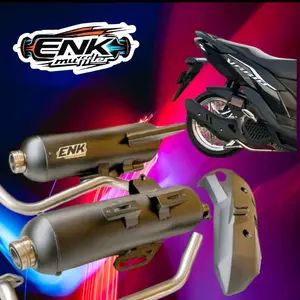kenalpot metik standar racing tipe moncong sijiro suara ngebas gerum adem original ENK MUFFLER, cocok but metik vatio scoopy beat mio nmax pcx aerox mioj mio3 dll... Motorcycle