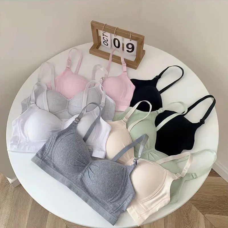 Women's Bra Wireless Lingerie Push Up Bralette Comfortable Cotton Underwear 32-38AB Size