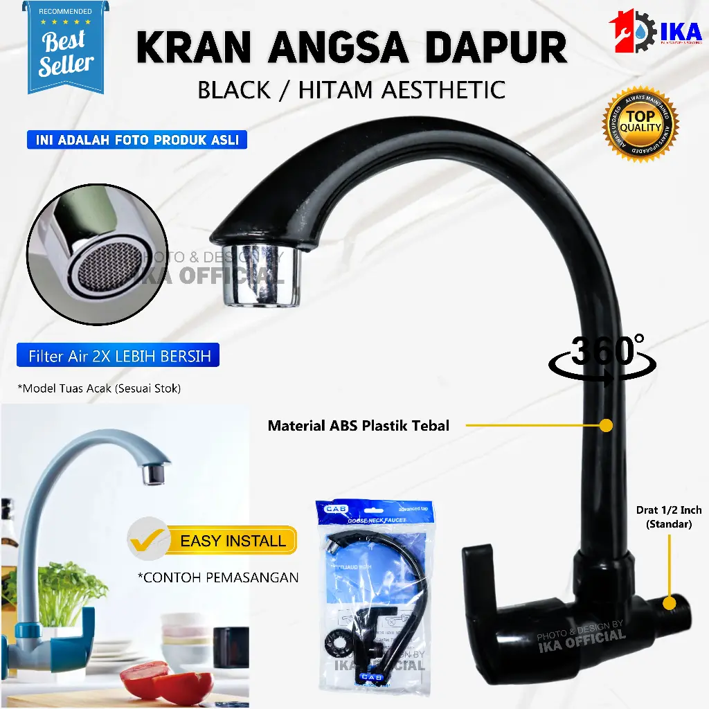 KRAN ANGSA PVC BALING ENGKOL 1/2 INCH CAB - KRAN CUCI PIRING / Kran Angsa 1/2 in High Quality Termurah KRAN CUCI PIRING LEHER ANGSA PVC WARNA WARNI BERKUALITAS AIR TEMBOK 1/2 INCH PLASTIK KUAT SEMBURAN AIR DERAS HEMAT TERMURAH ANTI KARAT KUSAM DAPUR RUMAH
