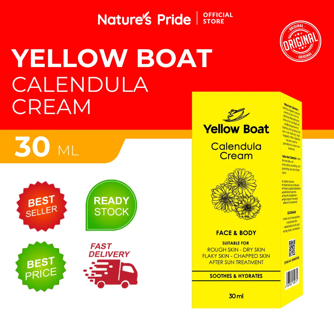 YELLOW BOAT - CALENDULA CREAM FOR FACE & BODY - SOOTHES & HYDRATES