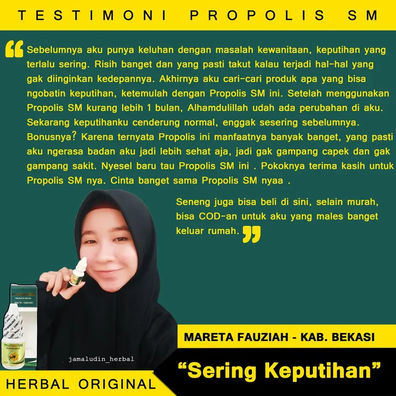 Propolis SM Untuk Sariawan Miss V Infeksi Jamur Kewanitaan Gatal Miss V Dan Lecet Keputihan Isi 6ml 2