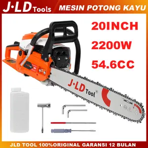 JLD Mesin Potong Kayu 20inch bar Chain saw 54.6CC 2Tak Gergaji Potong Kayu mesin gergaji Mesin senso