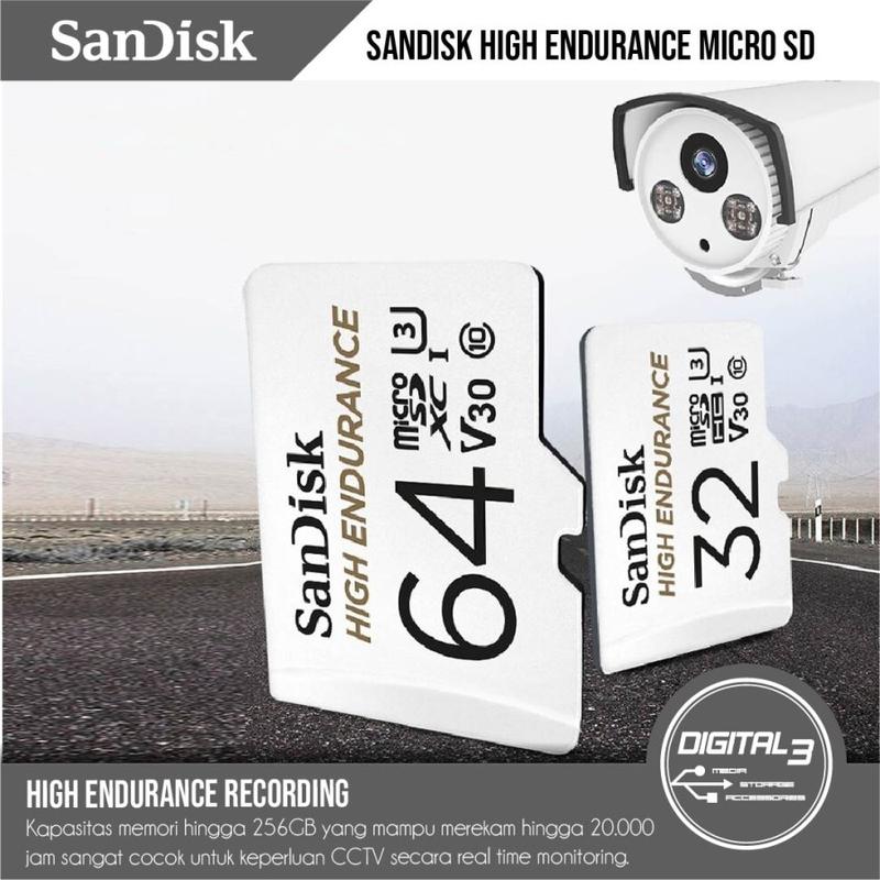 Sandisk High Endurance Micro SD Memory Card CCTV 32GB 64GB 128GB 256GB 3