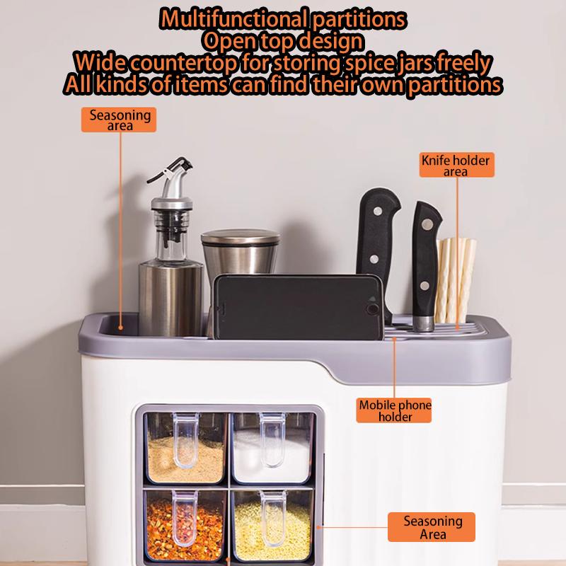 4-6 grids Spice Rack Spice Box Made of ABS Plastic, Moisture and Termite Resistant 3