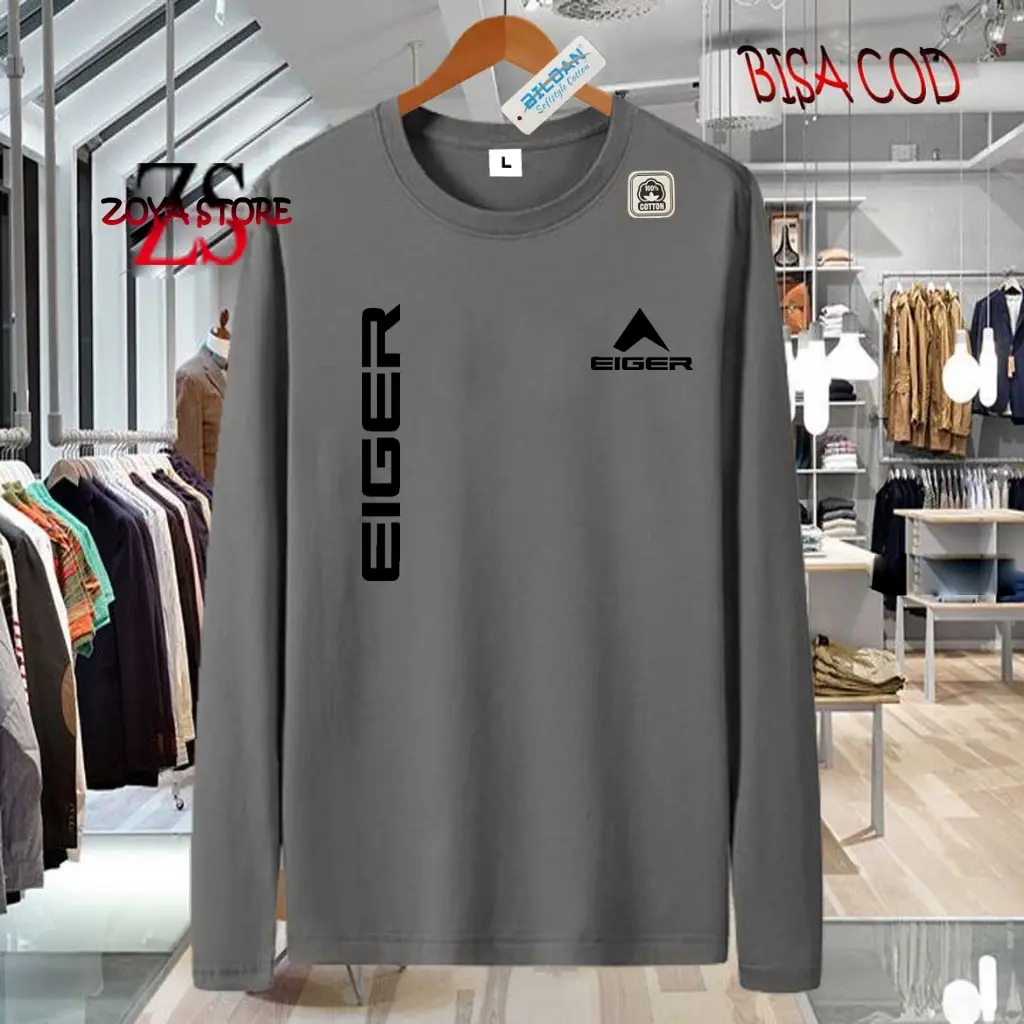 COD !!! Baju Kaos Distro 316 Kirka Text Hitam Premium Quality Kaos Cotton Combed 30s Lengan Panjang T-Shrit Kaos Unisex Pria/Wanita