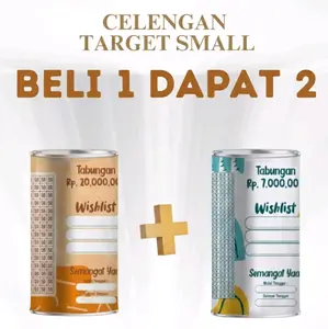 BELI 1 DAPAT 2/celengan target SMALL viral tiktok/celengan lucu murah kekinian/tabungan anak anak/kado/hampers/souvenir aeterna 5k