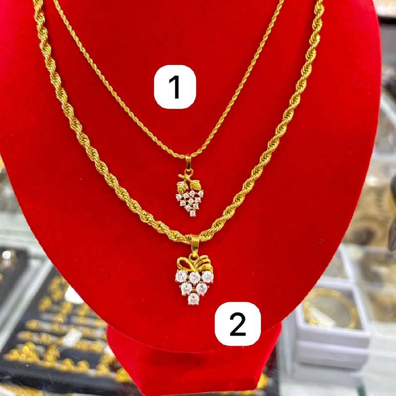 kalung tambang liontin anggur 0
