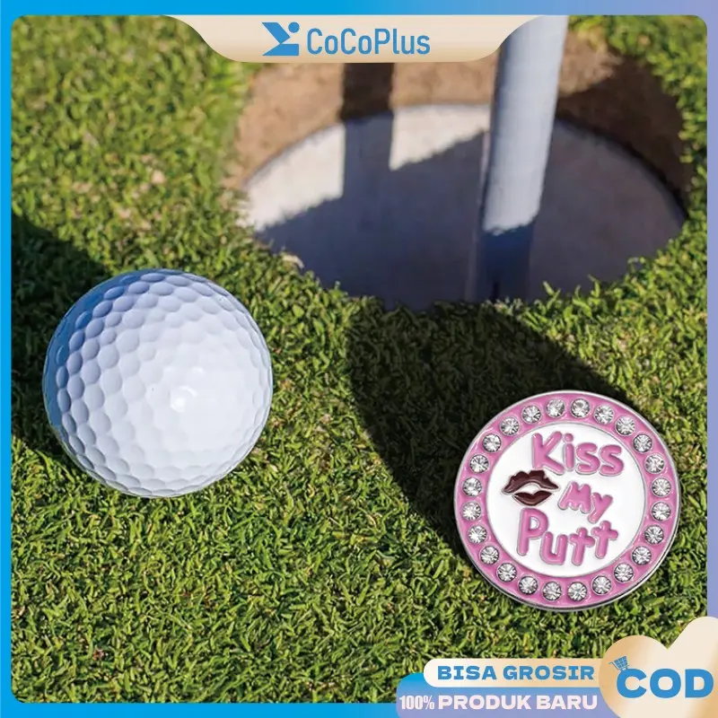 Golf Ball Marker Hat Clip Metal Desain Lucu untuk Hadiah Golfer Golf Magnetic Marker