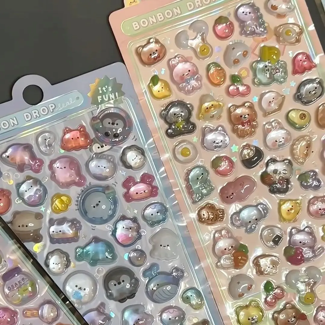 Jelly 3D Stickers Bubble Stiker Lucu Dekorasi Anti Air Journal Diary Gwiyeo