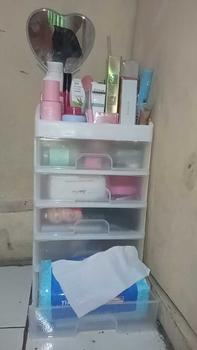 Product Review of Rak Kosmetik 5 Susun Laci Tarik Organizer Meja Rias Kamar Storage Serbaguna Plastik Putih Aesthetic Bagus from I**n F**a 0