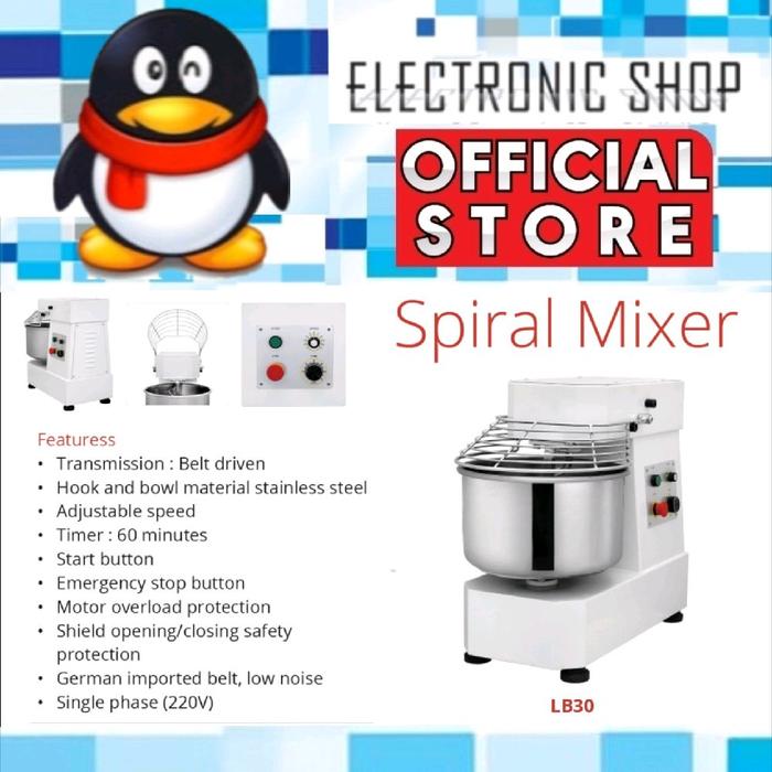 Gambar Getra Lb 30 Spiral Mixer 30 Liter - MBG - mixer Roti -Lb30 - Garansi Resmi dari E Three Shop Kota Administrasi Jakarta Utara Tokopedia