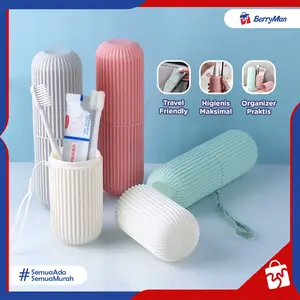 Tempat Sikat Gigi Travel Portable Tabung Odol Anti Bakteri Organizer Toiletries Praktis