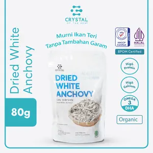 Dried White Anchovy (Ikan Teri Nasi Kering) - Crystal of the Sea / Organik / Bebas gula Kering Food / Ikan teri