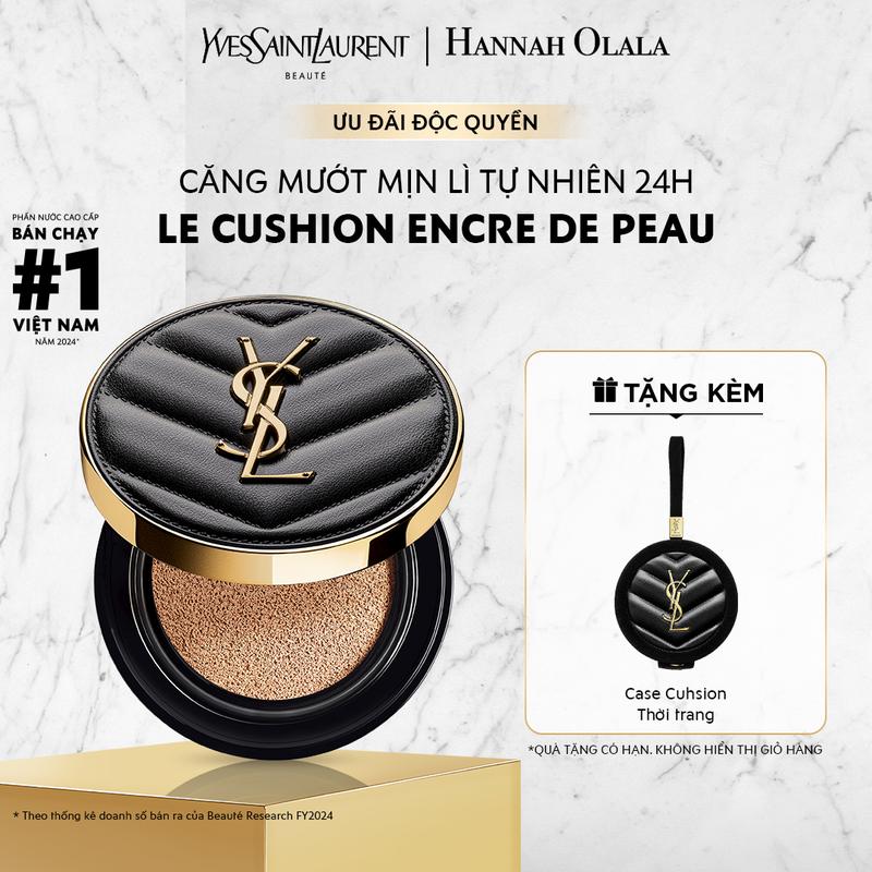 [YSL x Hannah] Phấn nước hiệu ứng mịn lì YSL LE CUSHION ENCRE DE PEAU