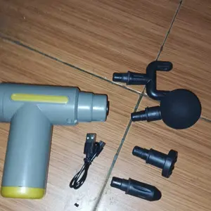 Alat Pijat Elektrik 4 in 1 Massage dengan 4 Kepala Pijat dan Kabel USB - Deep Tissue Muscle Massager G Un-Black