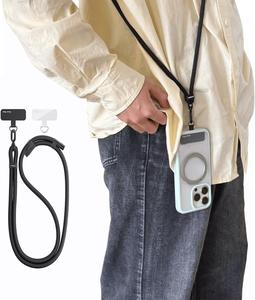 [TORRAS] 多用途・丈夫さ 外出が身軽に スマホストラップ ショルダー 首掛け ストラップ 長さ調節可能 タグパッチ 2枚入り ネックストラップ ショルダー スマホ iPhone 16 15 14 13 12 pro max 用 Android xiaomi galaxy 用 全機種対応 斜め掛け 「LoopGo Flex」オレンジ
