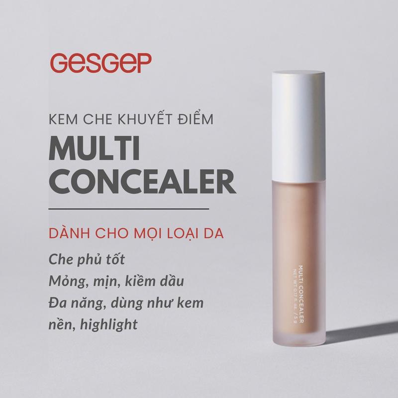  Kem che khuyết điểm Gesgep Multi Concealer 5gram kiềm dầu lâu trôi che khuyết điểm nhanh chóng 