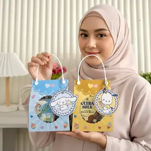 20 pcs Parcel Mini Muat Susu 5 Warna Amplop Lebaran Kertas Tebal AP 280 Premium Hadiah Kertas Cetakan Jernih Tinta Tajam Cutting Rapi Eonni Cantikk Tali