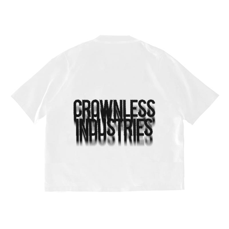 Crownless Boxy Fit PLEASURE White Kaos Oversized Pria dan Wanita Tshirt Oversize Cotton Combad 20s 1
