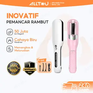 ALLTOU Catok Rambut Recommended Alat MeluruskanLemon End of 2in1 Untuk Rambut Ujung Yang Rusak dan Lindungi Rambut Secara Bersamaan Multi-Fungsi Pengisian Nirkabel Cocok Untuk Rambut Patah 1 Lapisan Listrik Otomatis