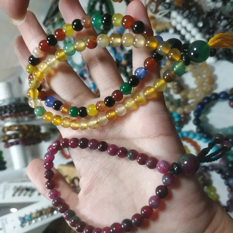 Gelang tasbih seri gold sunkist /Sulaiman /ruby tanzania  /batu mix 2