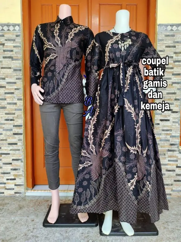 Batik Couple Kemeja Batik Gamis Batik Modern katun muslim Baju Wanita Pasangan Dress Motif Sarimbit Kondangan Keluarga Ibu Ibu Lebaran 6
