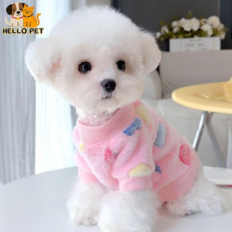  Áo Len Dệt Kim vải nỉ Ấm Áp Và Thân Thiện Với Làn Da Cho Thú Cưng Mùa Thu Và Mùa Đông Thích Hợp Cho Chó Nhỏ Như Bichon Teddy Và Mèo Quần Áo Hai Chân 