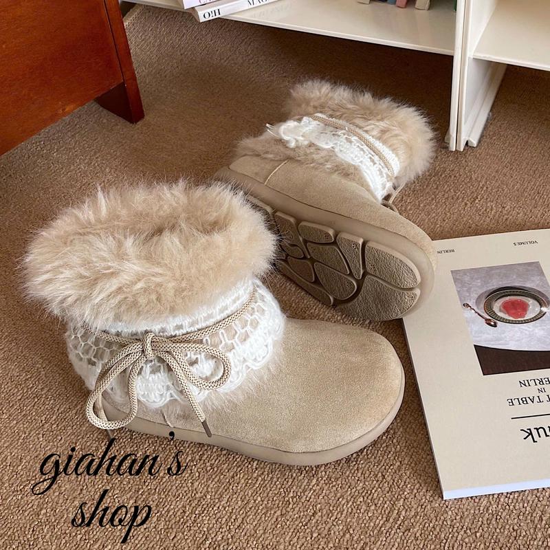 Giày bốt lông ấm mùa đông nữ - Giày đi tuyết MSP J-10 - mềm mại dễ thương phong cách Hàn Quốc