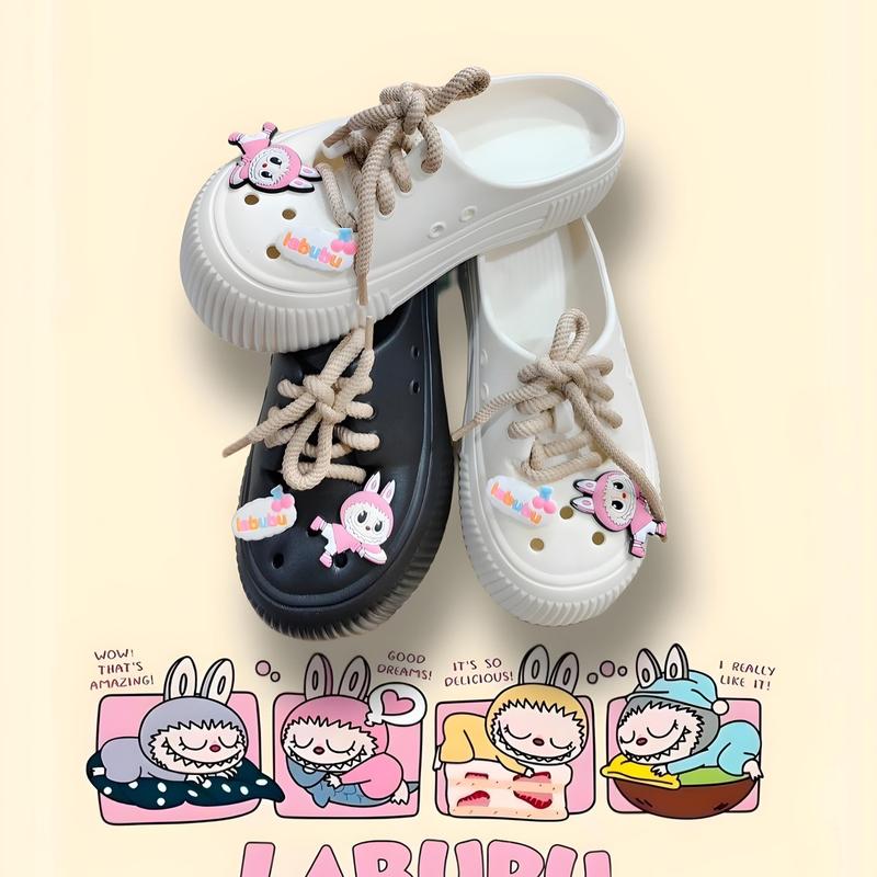 Best Seller. Sepatu Sandal LABUBU Baim Sandal DIY Sepatu Wedges Cewek 2