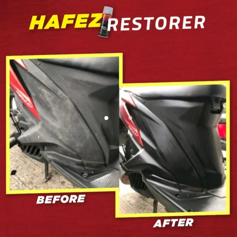 Hafez Restorer pembersih pengkilap body motor dan mobil - 400ml Original Kendaraan Car Semprot Microfiber 3