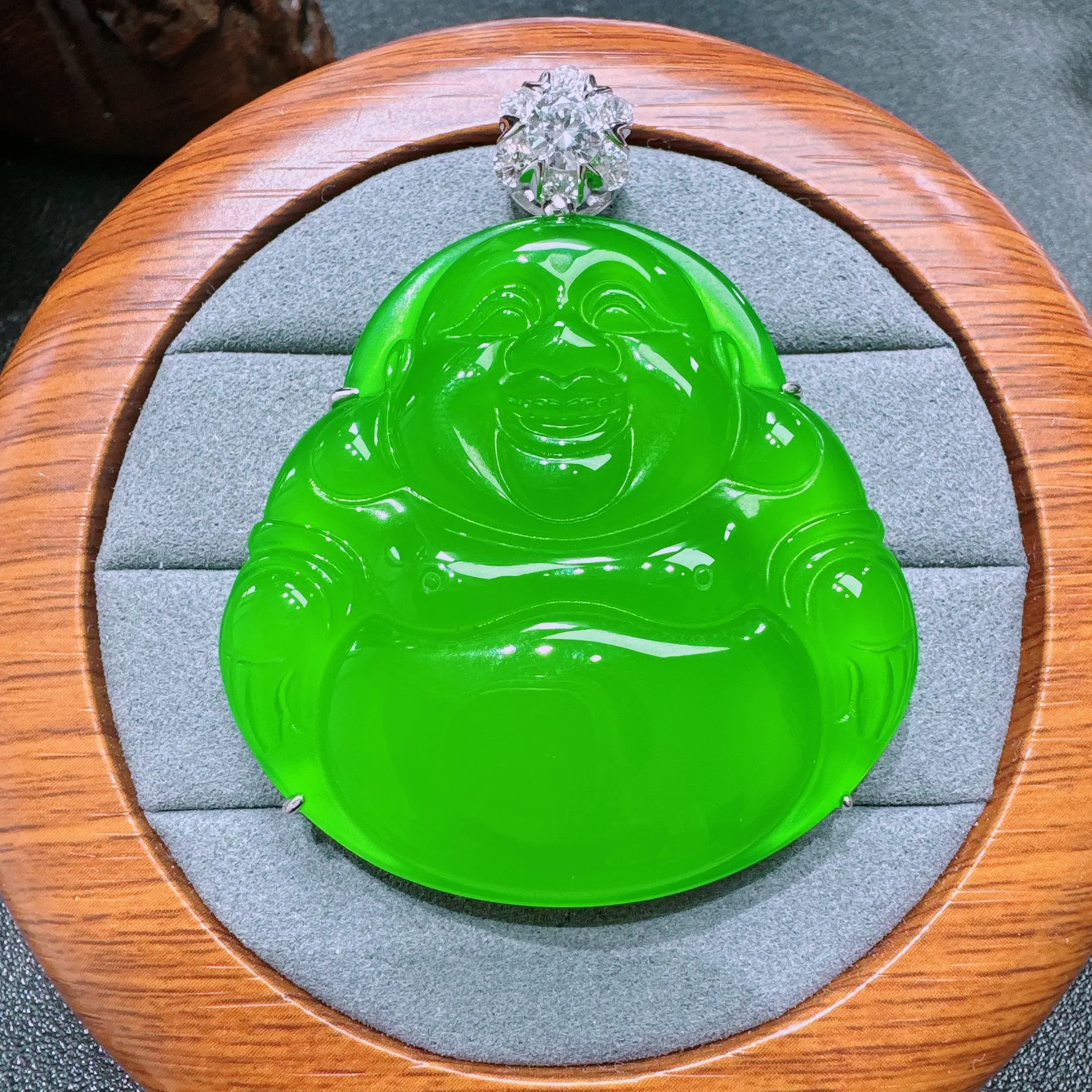 Women's,high ice,full gree,high quality,big Buddha pendant