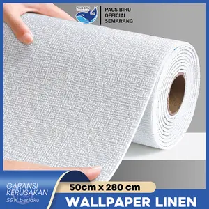Wallpaper Foam Linen Roll Aluminium Foil 50x280CM - Wallpaper Dinding Kamar Tidur Aesthetic - Kualitas Premium dengan Harga Terjangkau