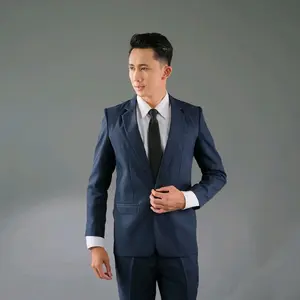 Dearga Setelan Jas Pria Formal Benicio Slimfit Woolstreetch Navy Untuk Wisuda & Kantor