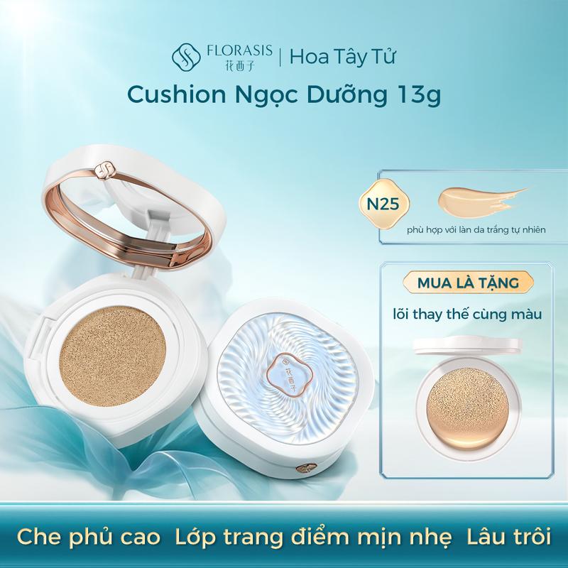 Hoa Tây Tử Cushion Ngọc Dưỡng 13g Florasis | Che phủ cao, Lớp trang điểm mịn…