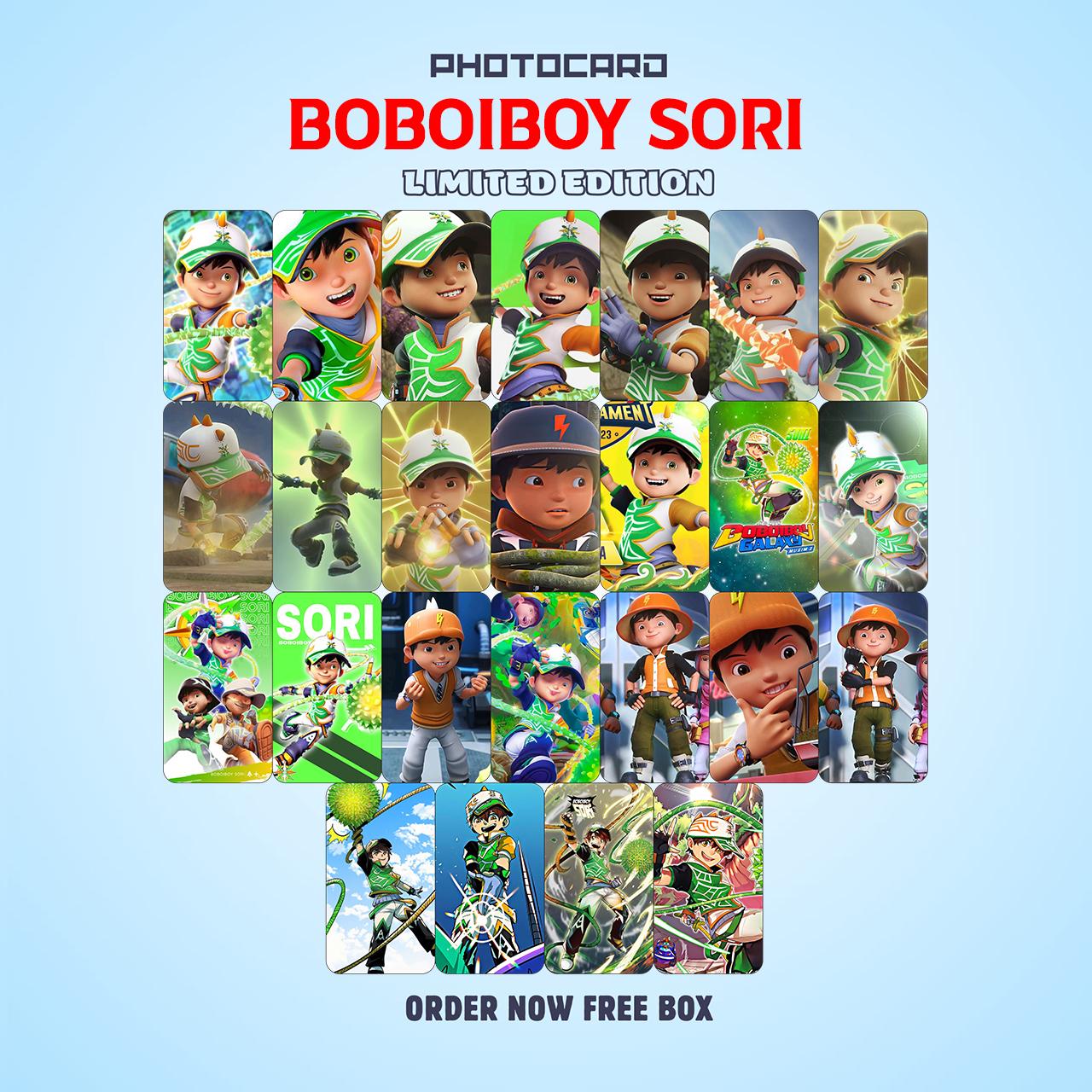 PHOTOCARD SET BOBOIBOY GALAXY 2 SORI PREMIUM 25 SHEET FREE BOX