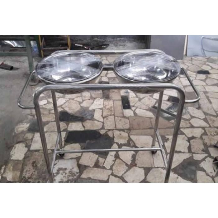 DOUBLE WASKOM PASIEN BESI DAN STAINLESS || STANDING WASKOM DOUBLE KAKI 4 - KAKI 4 SS 7