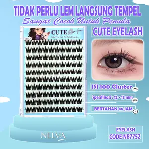 Bulu Mata Palsu LANGSUNG TEMPEL Premium Eyelash Mega Volume Look Bulu mata palsu pemula bebas lem, tidak perlu menggunakan lem, bulu mata palsu dapat digunakan kembali