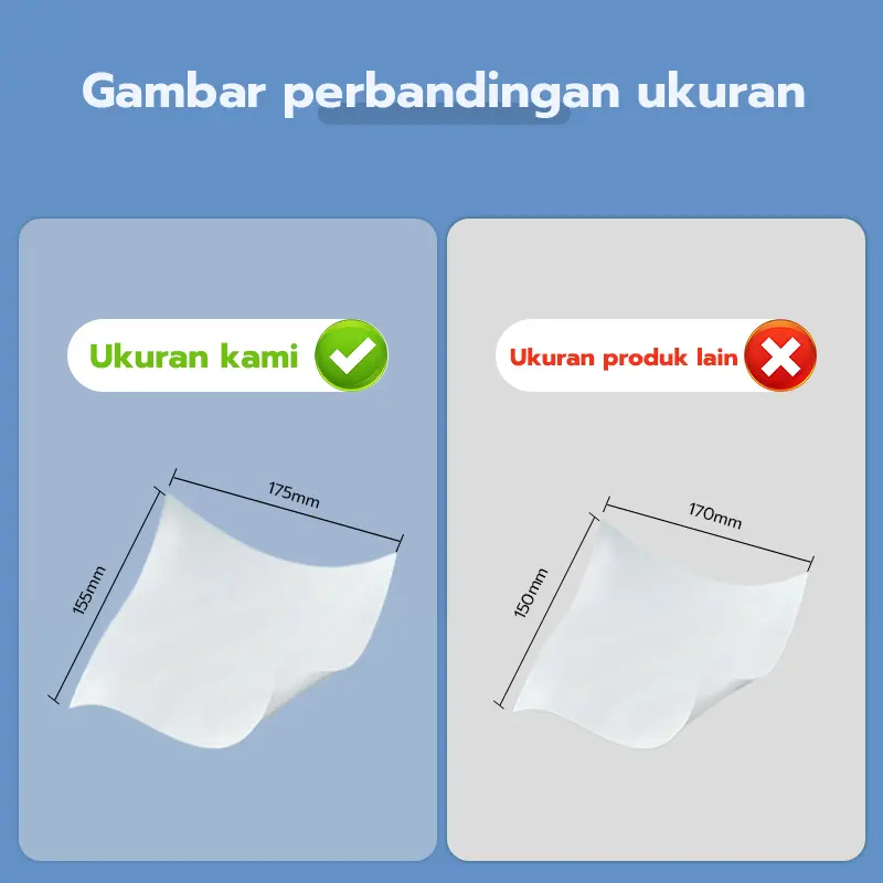 【Promo 2pck】Glisse Tisu Wajah Lembut, 100% Pulp Alami, Tisu Mewah, Tisu Gantung Ukuran Besar, Kertas Ukuran Besar. 5