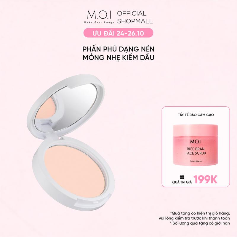 Phấn phủ Trang Điểm kiềm dầu che phủ nhược điểm và mờ lỗ chân lông M.O.I Cosmetic Baby Skin Powder 10g