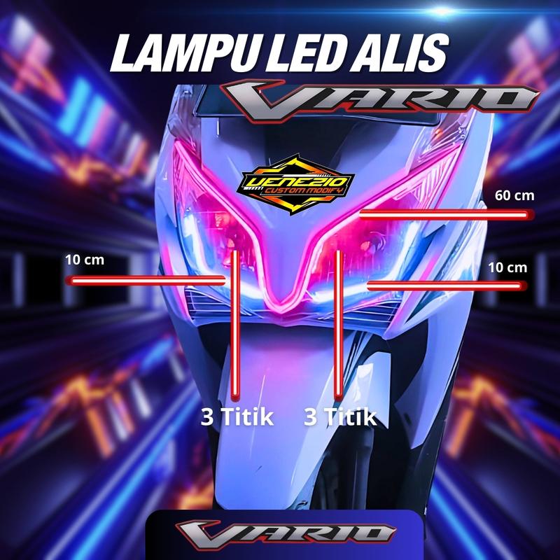 SEPASANG LAMPU ALIS VARIO TECHNO 125 KANAN KIRI LAMPU VARIASI MOTOR LED DRL Motorcycle 2
