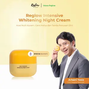 New Reglow Intensive Whitening Night Cream Penghilang Flek Hitam Bekas Jerawat Krim Malam Acid Box  Kusam Mencerahkan Wajah Facial Melembutkan Pencerah Perawatan Pelembab Aging Ceramide Vitamin Extract Moisturizer