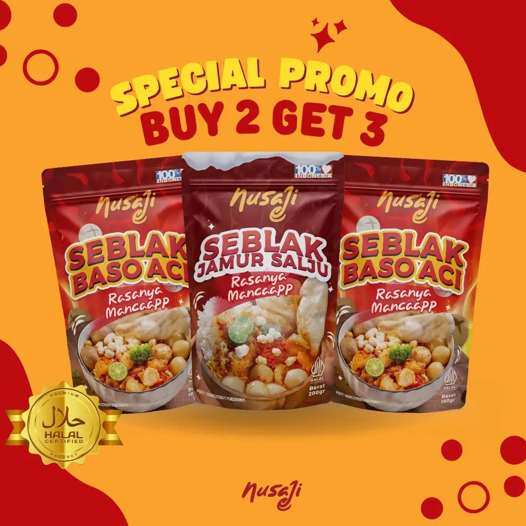Nusaji - Special Promo Seblak Baso Aci + Seblak Jamur Salju Buy 2 Get 3