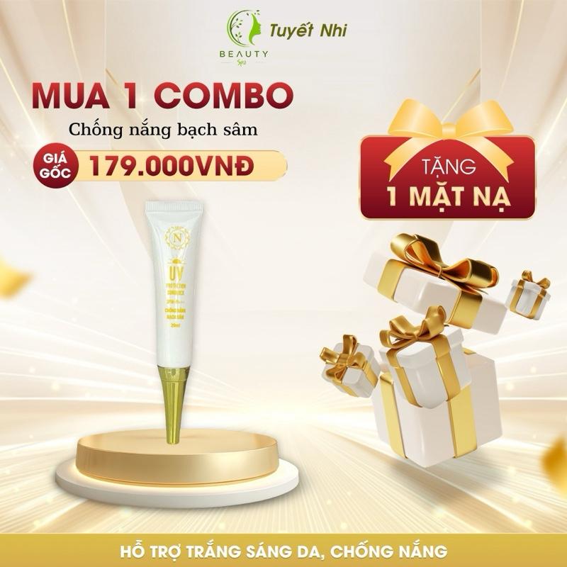 KEM CHỐNG NẮNG BẠCH SÂM - hỗ trợ chống nắng làm trắng sáng da chống tia nắng mặt trời