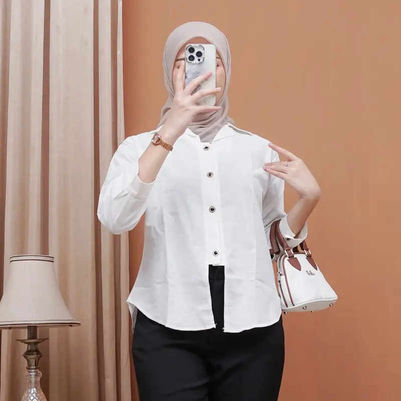 Amary Top Outer Linen Atasan Wanita / Kemeja Oversized / Kemeja Linen Terbaru 6