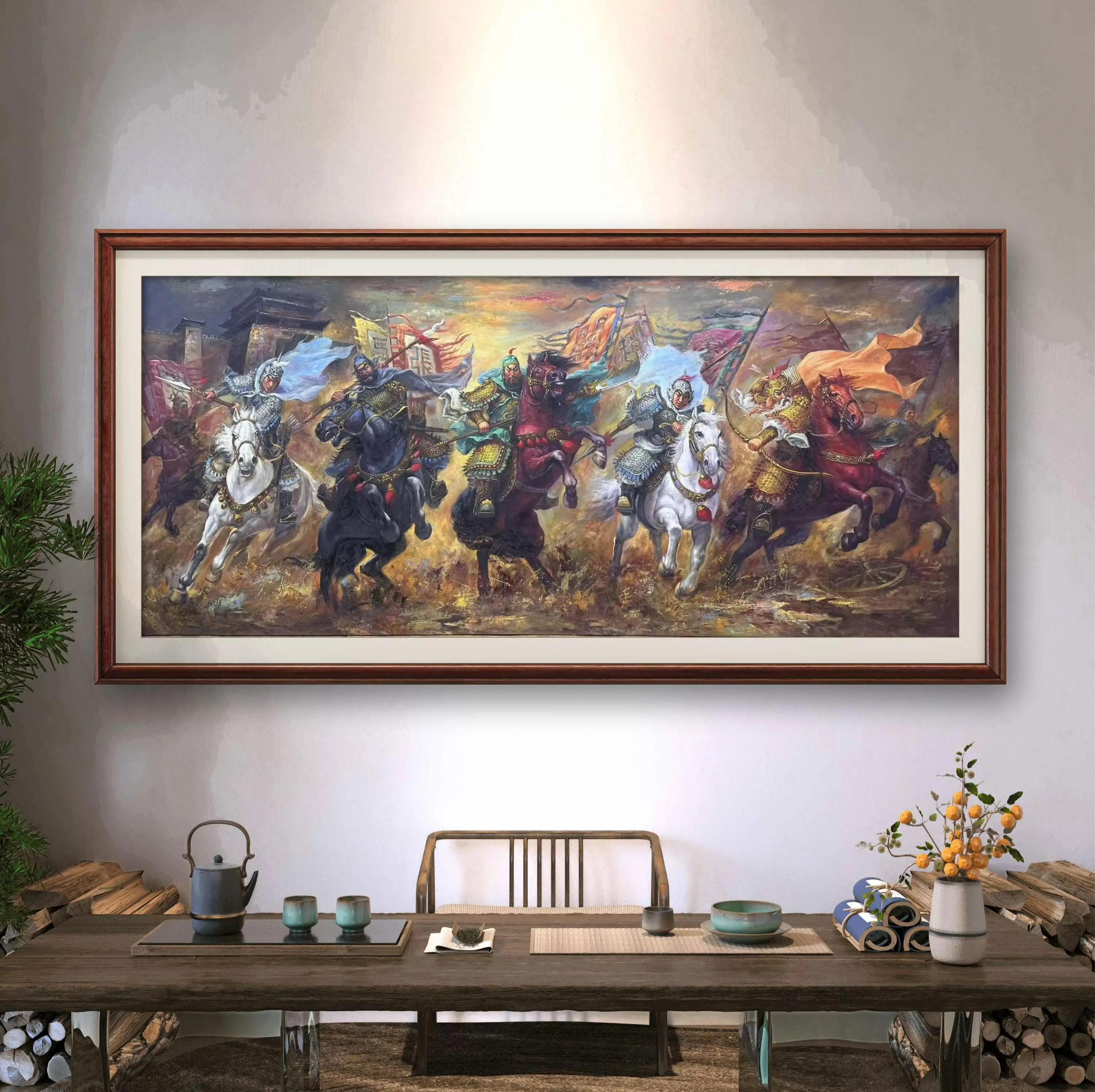 General Wuhu's oil painting, pure hand drawn decorative painting core