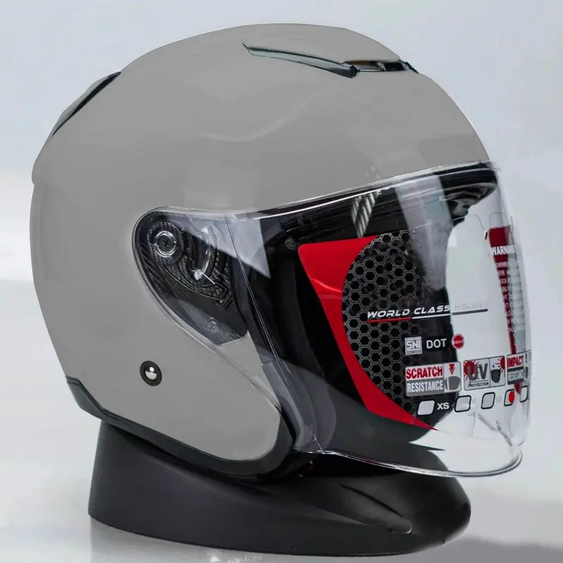 HELM MLA J5  CARBERUS Premium [SNI] Warna PUTIH Visor Clear Helm Untuk Pria Dan Wanita Dewasa 3
